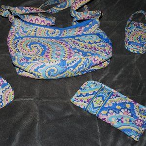 Vera Bradley purse set (Capri blue)